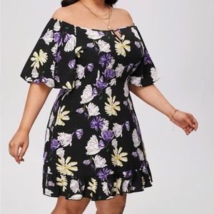 Shein curve off the shoulder dress size 4XL